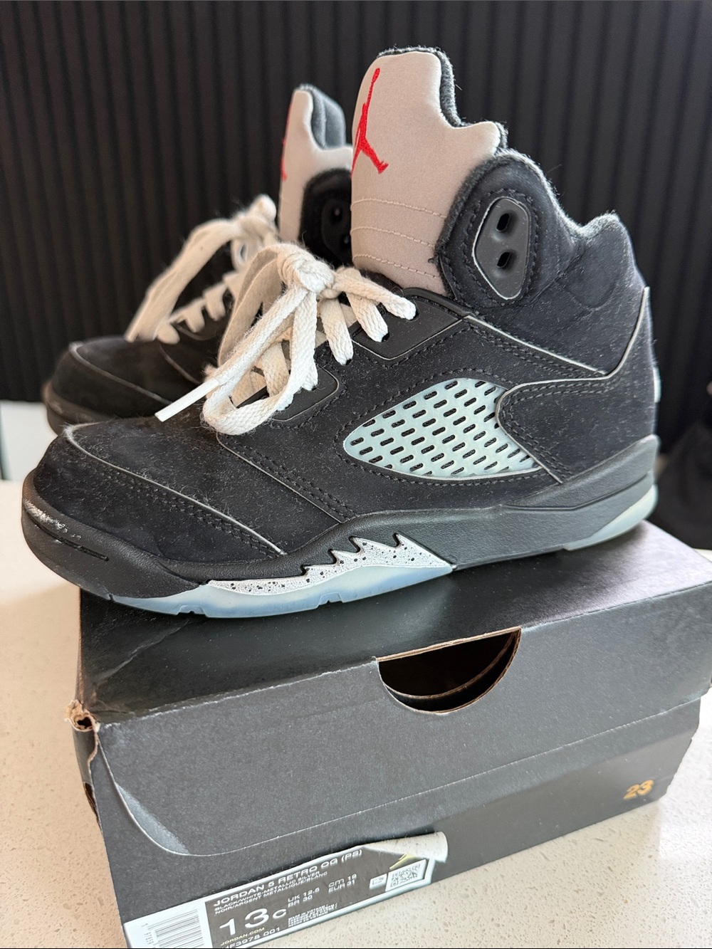 Jordan Black with Light Teal Accent Retro Basketball Shoes